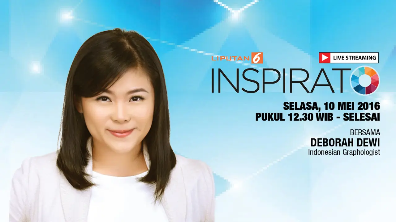 NOW Live Streaming Inspirato Bersama Grafolog Deborah Dewi