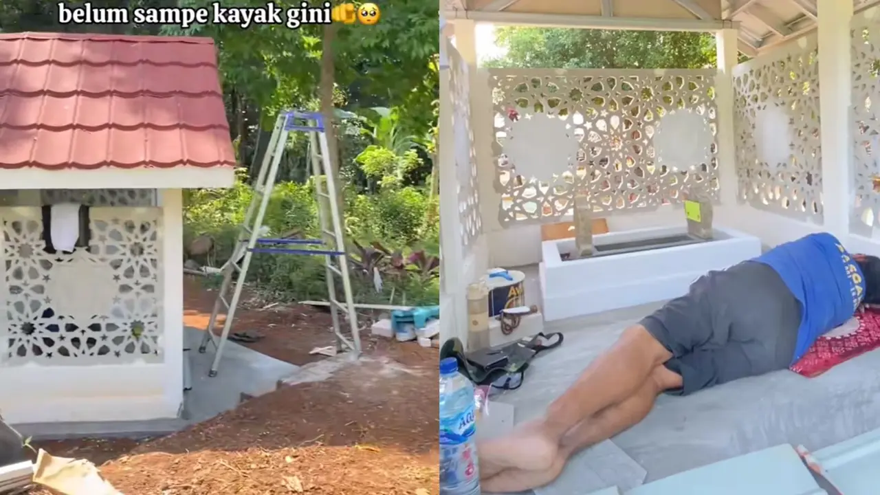 Viral Pria Tidur di Samping Makam Istri dan Sudah Siapkan Kuburan yang Bersebelahan