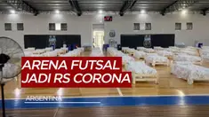 Berita Video Demi Tangani COVID-19, Lapangan Futsal di Argentina Disulap Menjadi Rumah Sakit