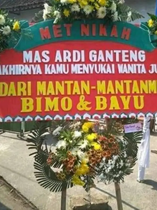 6 Karangan Bunga dari Mantan saat Nikahan Ini Bikin Syok Pengantin