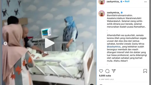 Unggahan Ustaz Zacky Mirza. (Foto: Instagram @zackymirza_)
