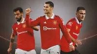 Ilustrasi - 3 Pemain Manchester United di Timnas Portugal untuk Piala Dunia 2022&nbsp;(Bola.com/Bayu Kurniawan Santoso)