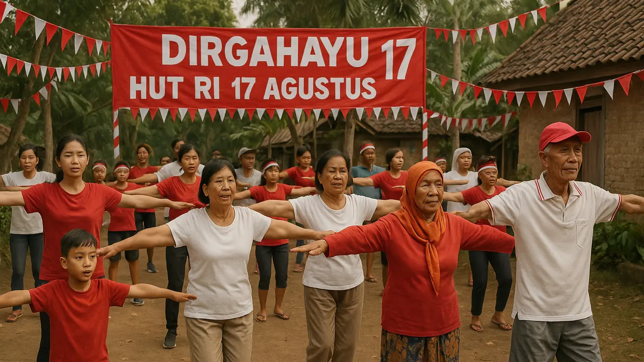 Senam 17 Agustus (Foto: ChatGPT)