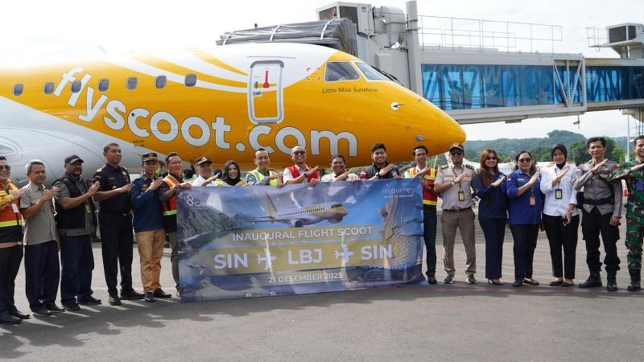 Penerbangan Singapura-Labuan Bajo Kembali Aktif, Scoot Gantikan Jetstar di Bandara Komodo