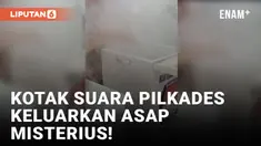 Merinding! Asap Misterius Keluar dari Kotak Suara Pilkades di Tangerang