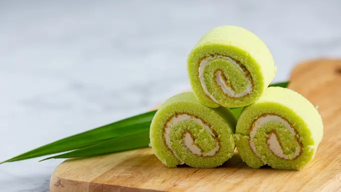 resep bolu pandan gulung kukus