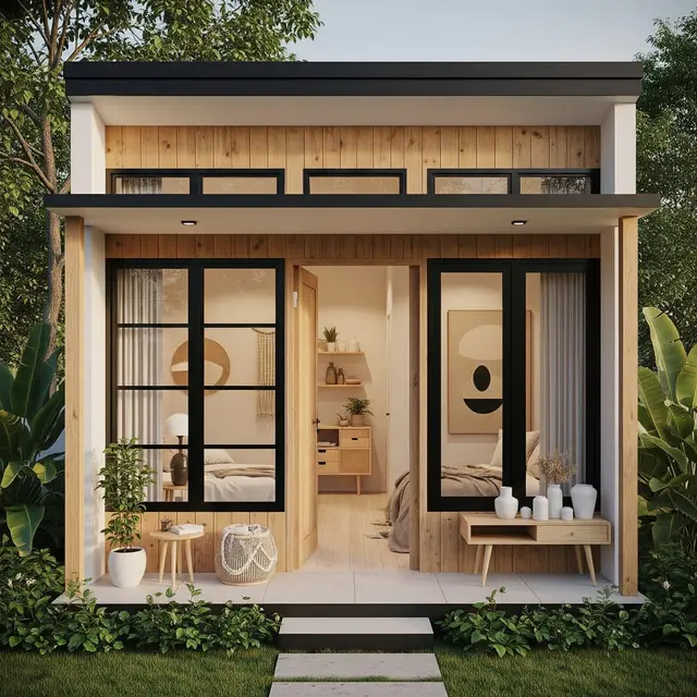 9 Desain Rumah 5x10 Kecil Sederhana dengan Gaya Japandi, Harmoni Minimalis