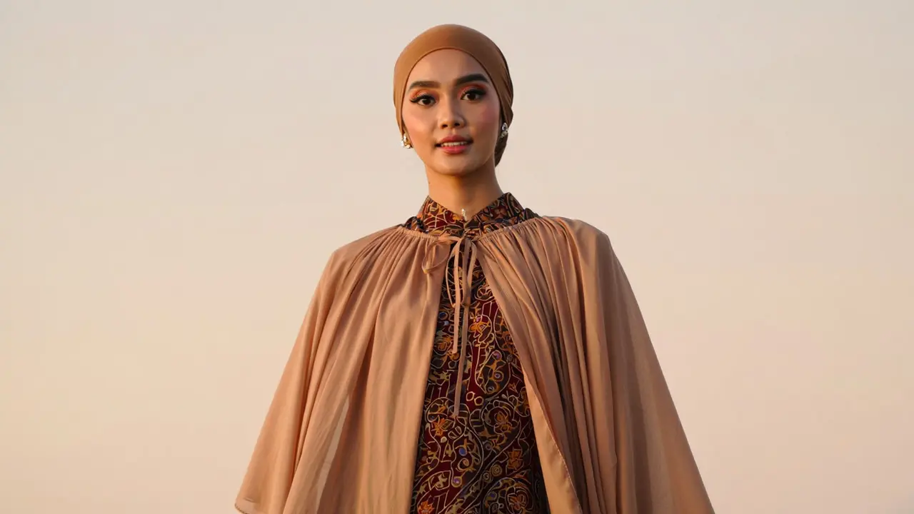 Model Dress Batik Kombinasi (Foto: Reve Art AI)