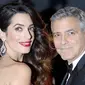 George Clooney dan istri Amal Alamuddin (AP Photo/Francois Mori, File)