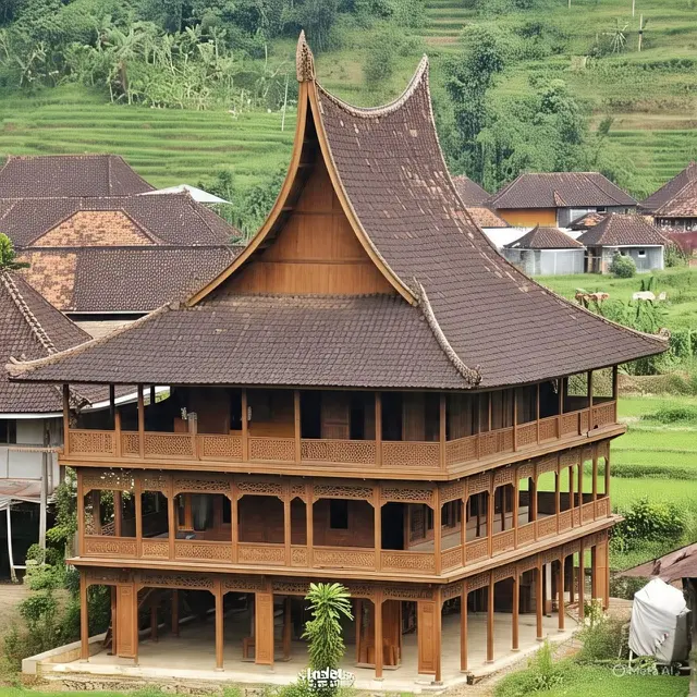 Rumah Tingkat Sederhana di Desa