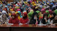 Wali Kota Surabaya berbicara di depan para Bumantik. Foto: (Dian Kurniawan/Liputan6.com)