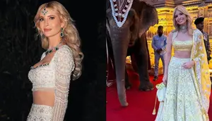 Ivanka Trump mengenakan sari India saat datang ke pesta pra nikah anak Mukesh Ambani. (Dok: Instagram @ivankatrump&nbsp;https://www.instagram.com/p/C4HPSugOB80/?igsh=MXFzbTVjdGpuMHRpNQ==)