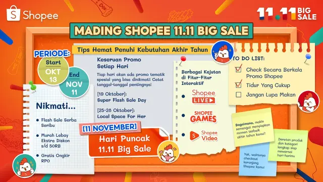 Countdown Menuju Pergantian Tahun, Shopee 11.11 Big Sale 2022 Siap Berikan Banyak Kejutan