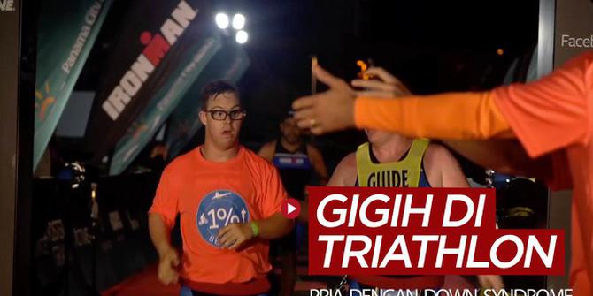 VIDEO: Kegigihan Pria dengan Down Syndrome Selesaikan Triathlon Ironman