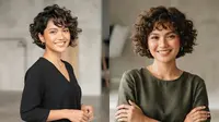 8 Potongan Rambut Pendek Wanita Keriting yang Tidak Bikin Wajah Bulat