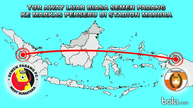 Tur Away Luar Biasa Semen Padang ke Markas Perseru di Stadion Marora (bola.com/Rudi Riana)