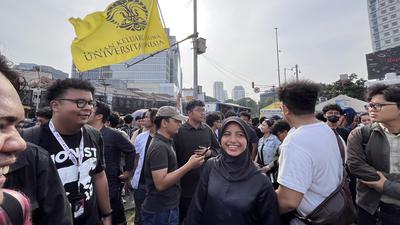 BEM UI Demo di Tugu Tani, Suarakan Lima Tuntutan