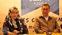 Deddy Mizwar dan Camelia Malik saat menghadiri konferensi pers Festival "Eco Music Camp 2015”, Jakarta, Minggu (1/8/2015). Deddy Mizwar berharap acara ini bisa menyadarkan masyarakat untuk peduli kepada lingkungan. (Liputan6.com/Faisal R Syam)