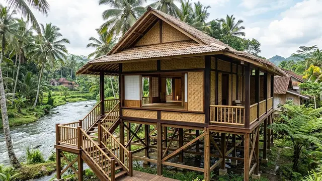 Desain Rumah Bambu Jepang