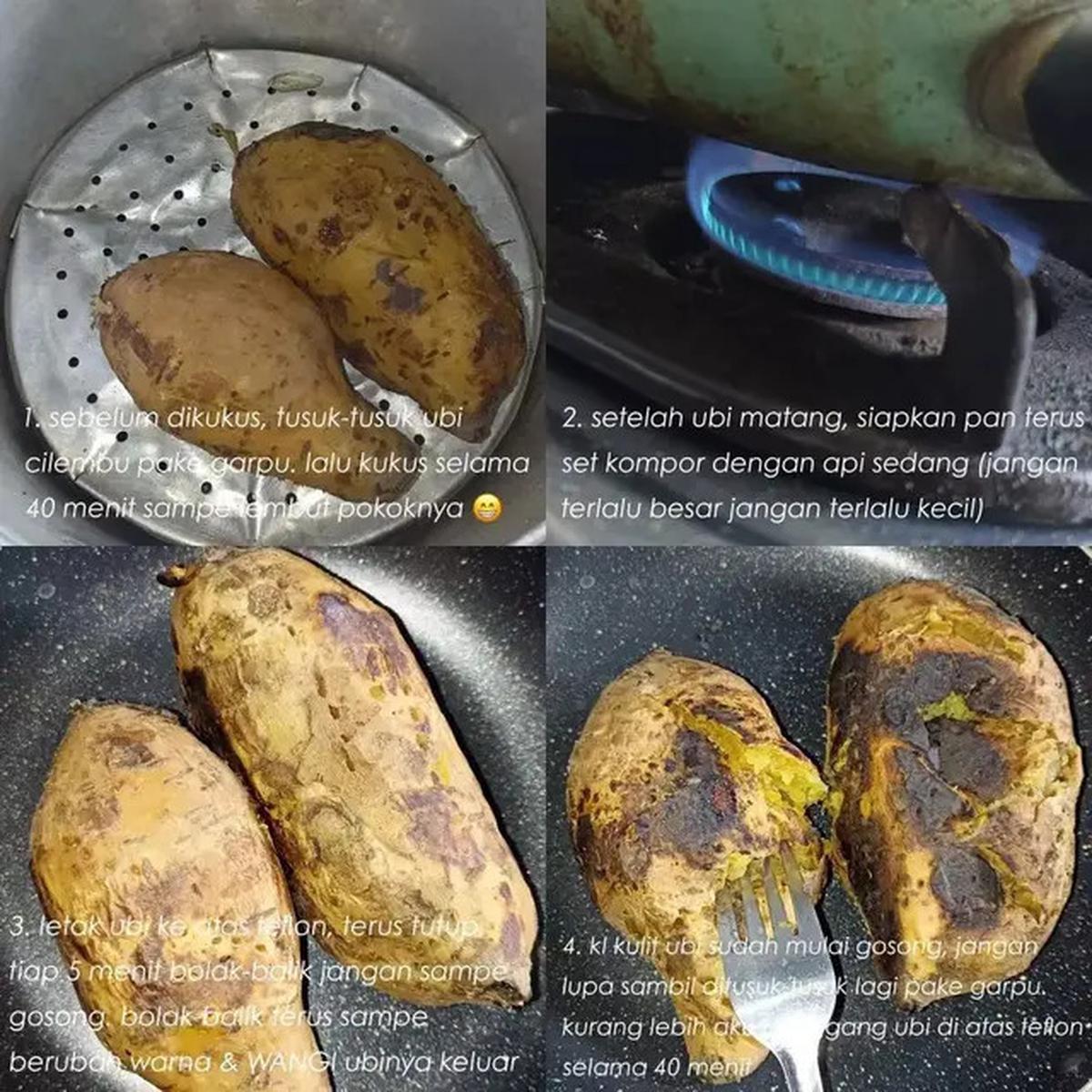 Cara Memanggang Ubi Cilembu Agar Madu Keluar Tanpa Oven dan Air Fryer