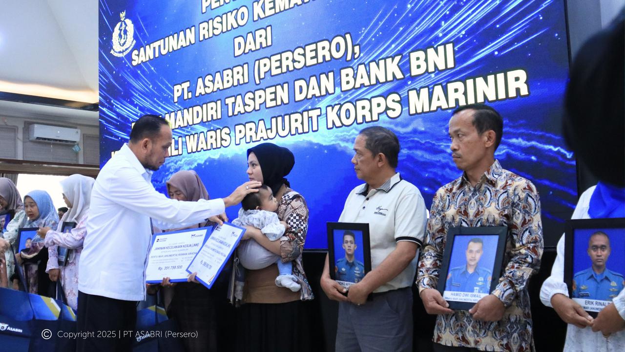 ASABRI Salurkan Santunan Rp 8,38 Miliar untuk Ahli Waris 23 Prajurit Marinir Korban Longsor