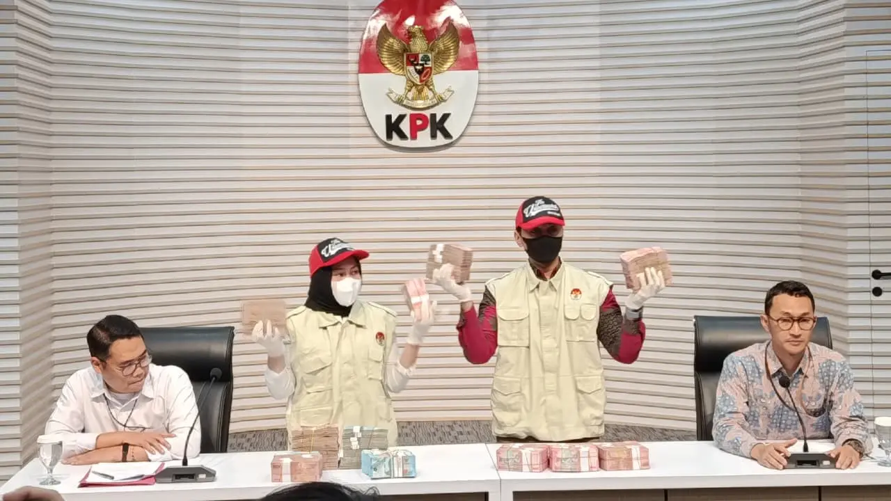 Konferensi Pers KPK Penetapan Tersangka Kepala Kantor Pajak Banjarmasin (Liputan6.com/Rifqy Alief Abiyya)