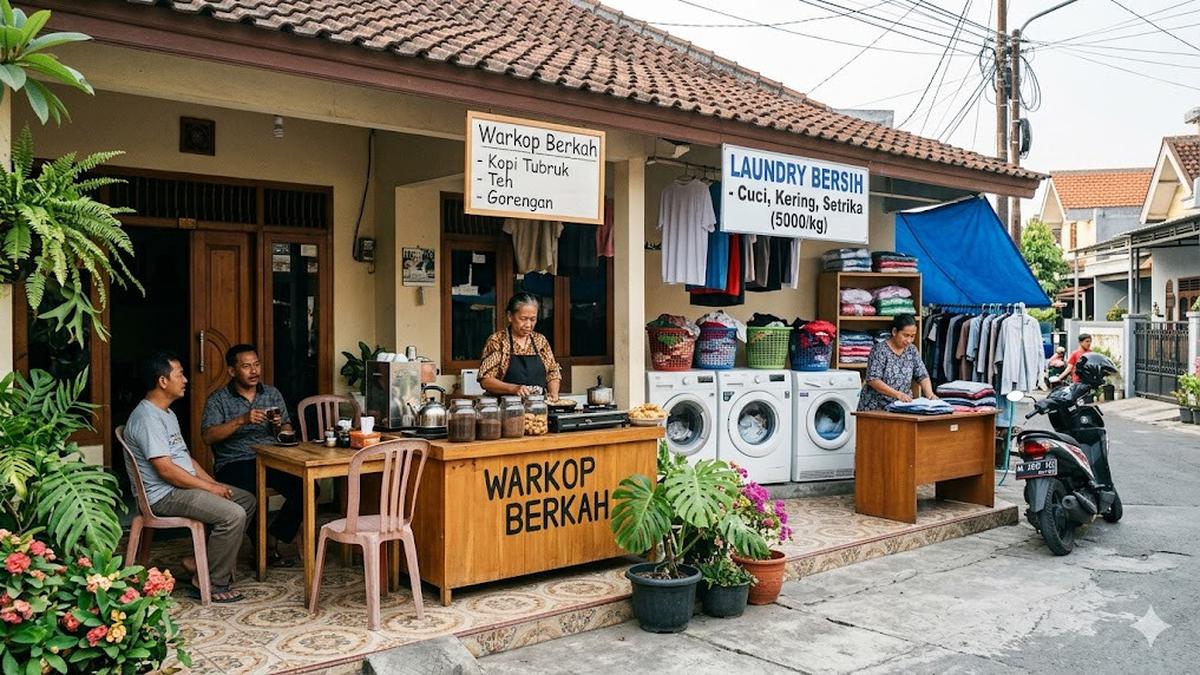 10 Desain Kombinasi Warung Kopi dan Laundry di Teras Rumah, Ini Estimasi Modal Awal