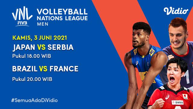 Streaming Big Match Men’s Volleyball Nations League 2021 di Vidio, Kamis 3 Juni 2021