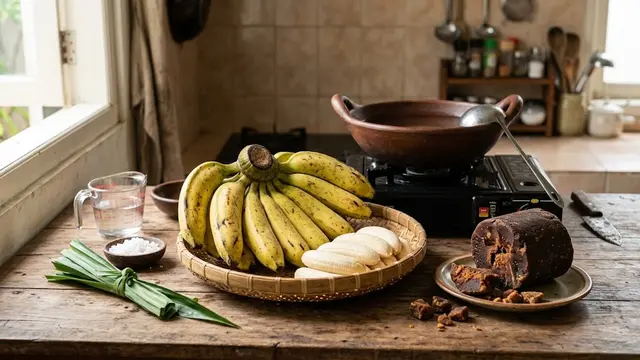 Resep Pisang Rebus Gula Aren yang Legit untuk Camilan Sederhana/AI Generated
