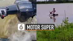 Biasanya motor jika terkena genangan air yang dalam pasti langsung mati mesin atau rusak. Tetapi motor jadul ini melawan itu semua.
