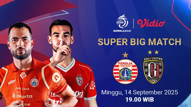 Live streaming Persija vs Bali United eksklusif di Vidio. (dok.vidio.com)