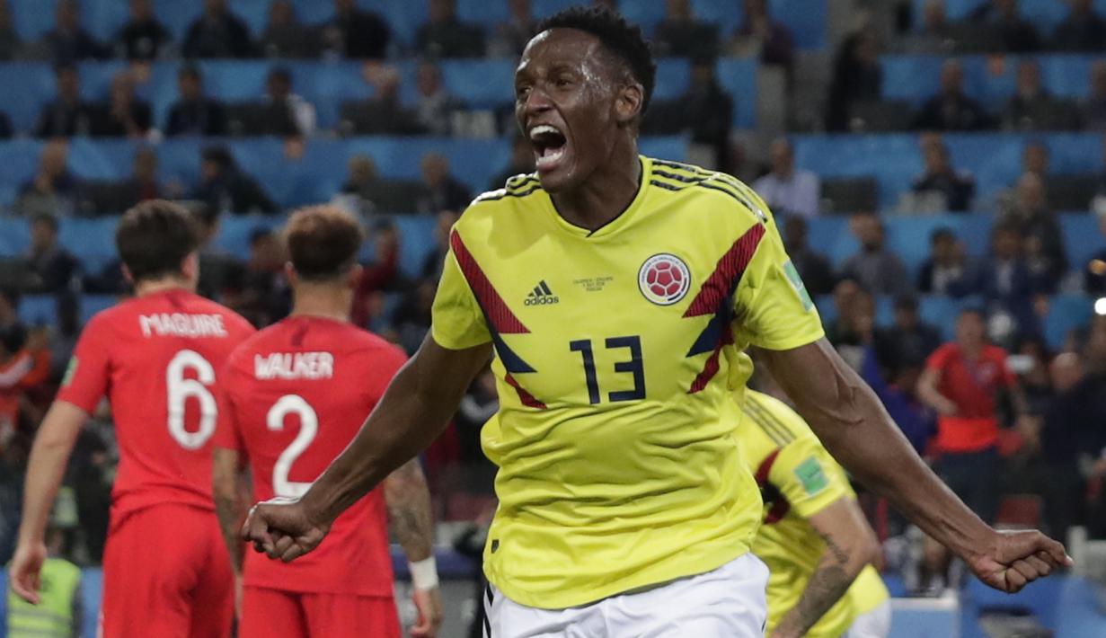 9. Yerry Mina (Kolombia) - 3 Gol. (AP/Ricardo Mazalan)
