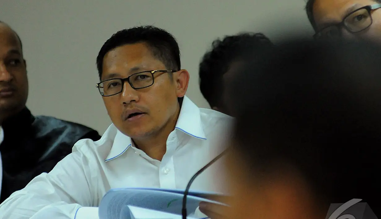 Menurut Arief pengeluaran tersebut untuk memenuhi permintaan komisaris PT Dutasari Citra Laras, Munadi Herlambang yang mengaku sebagai anggota tim pemenangan Anas di kongres Partai Demokrat saat itu, Jakarta, Kamis (26/6/2014) (Liputan6.com/Faisal R Syam)