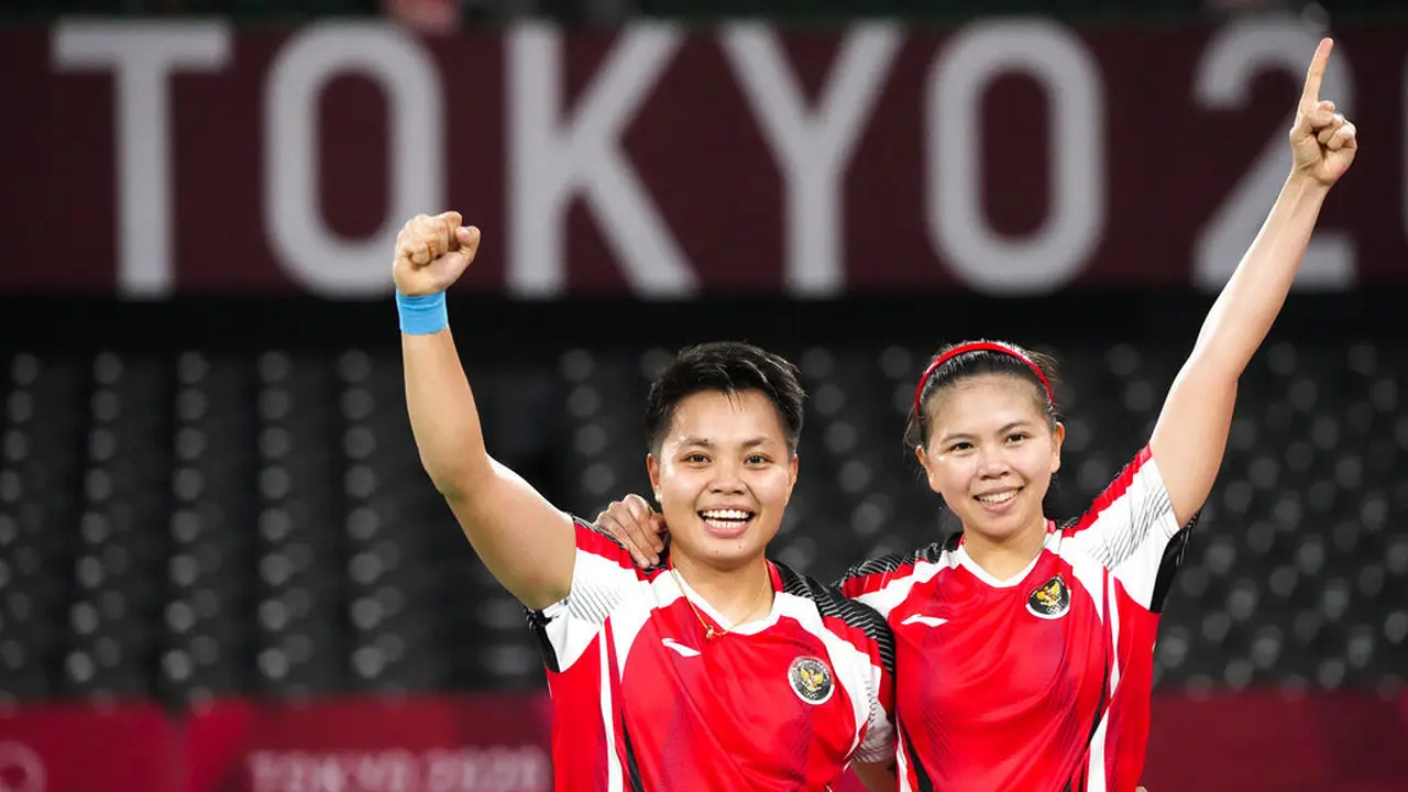 Foto: Singkirkan Ganda Korea Selatan, Greysia Polii/ Apriyani Rahayu Ukir Sejarah Lolos ke Final Olimpiade Tokyo 2020