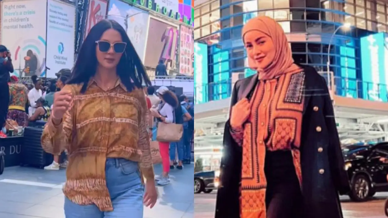 Paula Verhoeven dan Olla Ramlan di New York Fashion Week