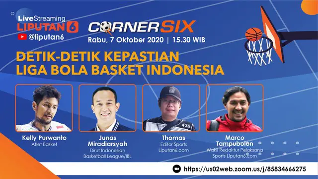 Di Corner Six kali ini membahas Detik-Detik Kepastian Liga Bola Basket Indonesia. Bagaimana kepastiannya, simak perbincangan berikut ini..