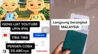 Terbang ke Malaysia demi es ABC di Upin Ipin (Sumber: TikTok/babaayyu)