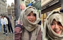 8 Foto Mahalini Berhijab Ala Putri Delina Saat Liburan di Eropa, Bikin Salfok dan Mendapat Pujian Karena Cantik