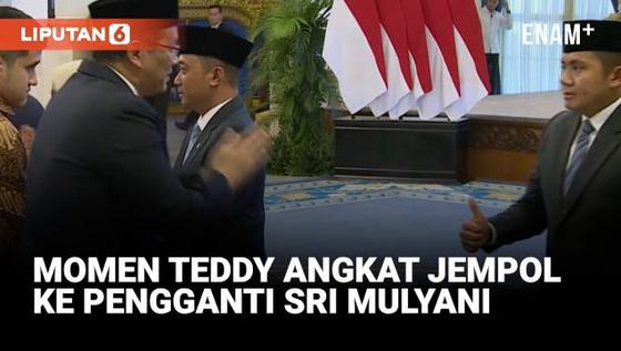 Momen Seskab Teddy Angkat Jempol Ke Menkeu Purbaya Pengganti Sri Mulyani