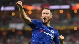 Eden Hazard (100 juta euro) - Bintang asal Belgia ini dilepas Chelsea ke Real Madrid dengan transfer harga 100 juta euro pada musim panas 2019. (AFP/Kirill Kudryavtsev)