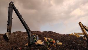 Tempat Pengolahan Sampah Terpadu (TPST) Bantargebang di Desa Ciketing Udik, Kecamatan Bantargebang, Kota Bekasi, Jawa Barat. (Rio Ferdinand Muhammad Eka Putra/Liputan6.com)