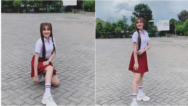 6 Gaya Nella Kharisma Pakai Baju Sekolah Tampil Imut Surabaya Liputan6 Com