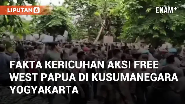 VIDEO: Fakta Kericuhan Aksi Free West Papua di Kusumanegara Yogyakarta