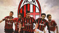 AC Milan - Leonardo Bonucci, Rui Costa, Andre Silva, Filippo Inzaghi, Alessandro Nesta (Bola.com/Adreanus Titus)
