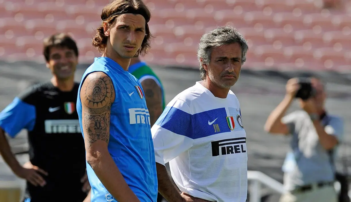 Jose Mourinho menjadi pelatih Inter Milan pada periode 2008-2010. Selama dua musim itu, Mourinho mampu memberikan kesuksesan besar untuk Nerazzurri. (Foto: AFP/Getty Images/Kevork Djansezian)