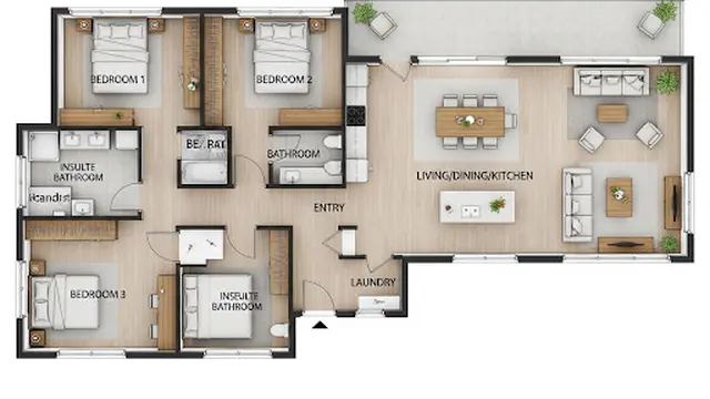 Rumah Modern Minimalis Nuansa Kayu