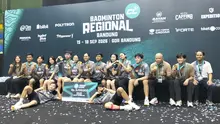 BINUS Jakarta Juara Campus League 2026 Badminton Regional Bandung. (Bola.com/Erwin Snaz)