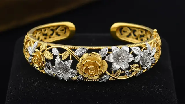 Gelang Emas Floral