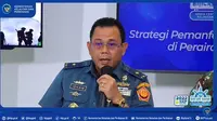 Direktur Wilayah Pertahanan Ditjen Strategi Pertahanan, Kementerian Pertahanan Laksamana Pertama TNI Idham Faca dalam Bincang Bahari &ldquo;Strategi Pemanfaatan Ruang Laut di Perairan Natuna&rdquo;, Selasa (31/5/2022).