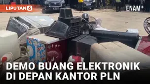 Geram Listrik Sering Padam, Warga Buang Barang Elektronik di Depan Kantor PLN Baturaja